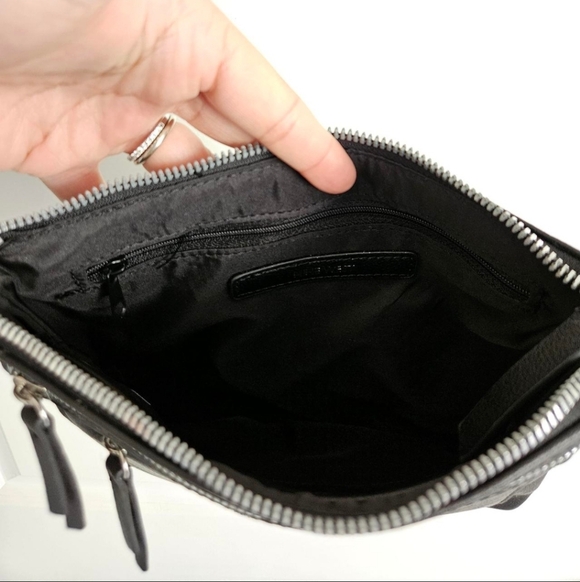 Black Crossbody Bag with Silver Accents - Picture 3 of 4